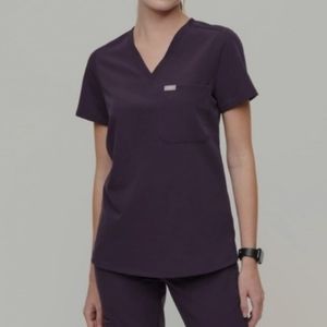 Figs Purple Shadow  Catarina™ One-Pocket Scrub Top, L